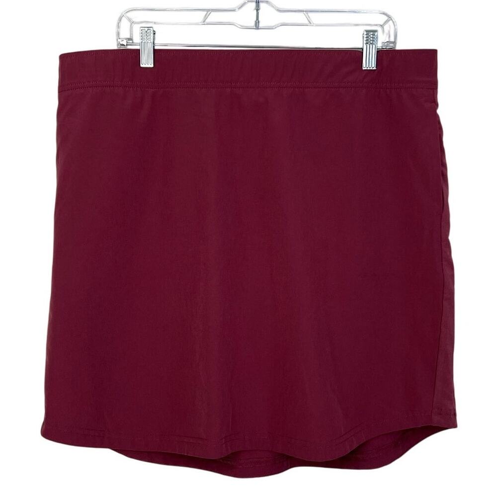 Eddie Bauer Dark Pink A-line w/‎ Pockets Mesh Athletic Skort Bottoms Size XXL